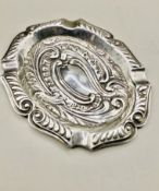 Vintage/Antique Sterling Silver Ornate Ash Tray/Trinket Tray 34.97gm