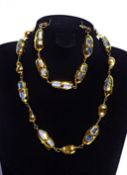 A Natural Kyanite Necklace & Earrings Set