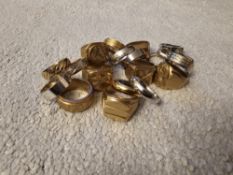 Lot of 20 Assorted Gentlemen’s Rings – No Reserve