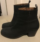 Ladies Black Leather/ Nubuck Ankle Boots Size EU 36 UK 3. RRP £185