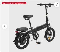 Boxed DYU A1F 16 Inch Full Folding Electric Bike. RRP £719.00. 1.250W Motor, 36V 7.5AH