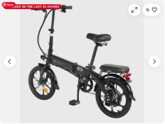 Boxed DYU A1F 16 Inch Full Folding Electric Bike. RRP £719.00. 1.250W Motor, 36V 7.5AH