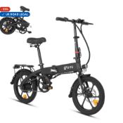 Boxed DYU A1F 16 Inch Full Folding Electric Bike. RRP £719.00. 1.250W Motor, 36V 7.5AH