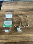 Pair Homebase Curtain Holdbacks Chrome Brand New