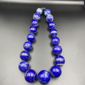 666 Gram, Wonderful Heavy Blue Afghani Lapis Lazuli Necklace.