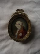 Miniature Watercolor Portrait of Louis XVI - Circa 1800's