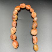 Natural Carnelian Agate Tumble Stone Beads.