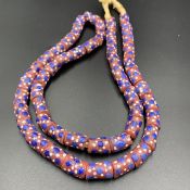 African Vintage Trade Glass Beads Necklace (String).