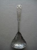 Antique Silver Plated Chinese Spoon