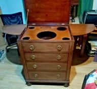 Georgian Mahogany Chest/Wash Stand