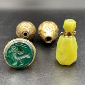 AW-QS-33. Vintage Jewelry Group & Bottle