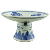 An Attractive Antique Chinese Porcelain 4-Character Qing Tazza / Comport C.19thC