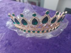 Tiara/Crown With Green Stones