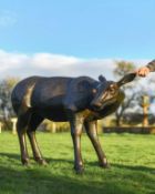 Bronze Coloured Life Size 'Marla' Doe Garden Sculpture Outdoor Ornament