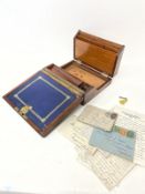 Antique Mahogany Writing Box Slope