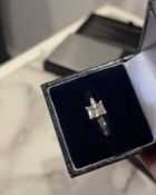 Sterling Silver DQCZ Trilogy Ring size 925 Silver, Size M1/2