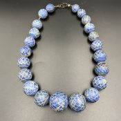 Wonderful Afghani Vintage Old Lapis Lazuli Beads Necklace.