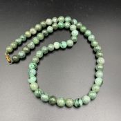 TJ-SJ-13, Beautiful Natural Jadeite Jade Beads Necklace.