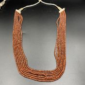 Beautiful Natural Hessonite Garnet Necklace.