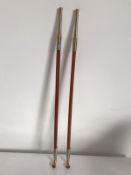 A Pair of Japanese Late Showa Period Smoking Pipes (Kiseru) - 30cm Long