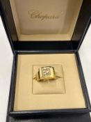 Chopard Happy Diamonds 18ct Gold Ring Set With 3 Floating Diamonds