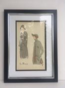 Gazette Bon Du Ton, ‘la Peau’ Pochoir Print, Art Deco, framed, 1922, France
