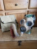 Vintage British Army Respirator With Bag
