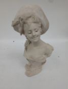 Van Der Straeten Georges Belgian Listed Artist 1856-1928 Bronze Medal Sculpture Victorian Lady