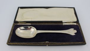 Cased Silver Feeding Spoon by Deakin & Francis