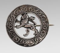 Vintage Robert Allison Sterling Silver Celtic Lion Brooch — Glasgow 1948