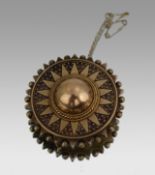 Antique 9ct Gold Etruscan Revival Memorial Brooch