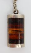 Vintage Silver and Baltic Amber Pendant