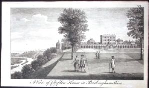 Buckinghamshire Cliveden House Rare Georgian Copper Antique 1776 Engraving-122a.