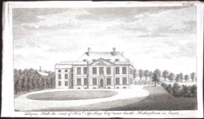 Essex Dynes Hall Scarce Georgian Copper Antique 1776 Engraving-130.