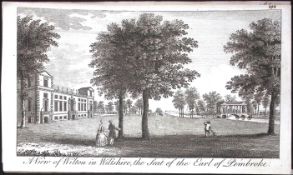 Wiltshire View of Wilton Rare Georgian Copper Antique 1776 Engraving-118.