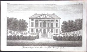 London Gunnersbury Park Rare Georgian Copper Antique 1776 Engraving-109.