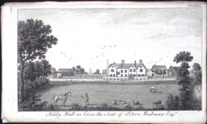 Essex Braintree Kirby Hall Scarce Georgian Copper Antique 1776 Engraving-129.