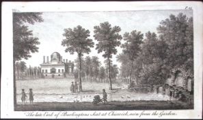 London Chiswick Gardens Rare Georgian Copper Antique Engraving 1776-96.