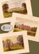 Hertfordshire 150 Years-Old Job Lot Gilt-Edge Coloured Victorian Antique Book Plates