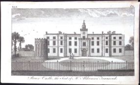 London Tottenham Bruce Castle Rare Georgian Copper Antique 1776 Engraving-111.
