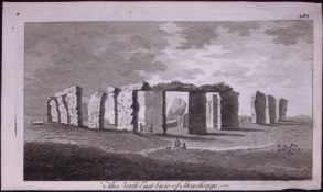 View of Stonehenge Rare 1776 Georgian Copper Antique Engraving-38