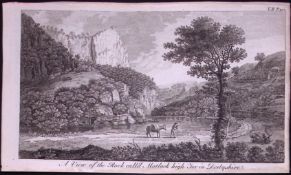 Matlock High Tor Derbyshire Rare 1776 Georgian Copper Plate Antique Engraving-33