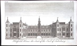 Herts Hatfield House Rare Georgian Copper Antique 1776 Engraving-151.