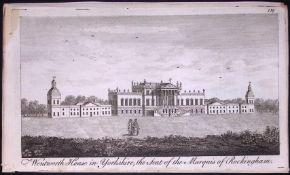 Wentworth House Yorkshire Rare 1776 Georgian Copper Plate Antique Engraving -18