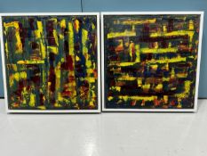 Olusegun Paul Andrew, Oil On Canvas, Works Life Issues (Twin) 2020.