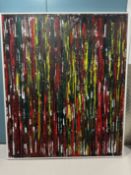 Olusegun Paul Andrew, Acrylic On Canvas, Yoruba Aso Ebi, 2021.