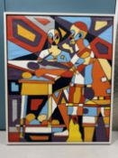 Babatunde Ogunlade, The Goal Getters, Acrylic On Canvas, 2018