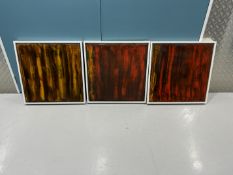 Olusegun Paul Andrew, Oil On Canvas, Adire Prints Series II (Triplets) 2020.