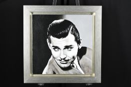 Terence Vickress Original Oil Painting - Clark Gable