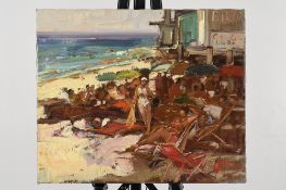 Gravina Original Oil Beach Scene - Italian artist